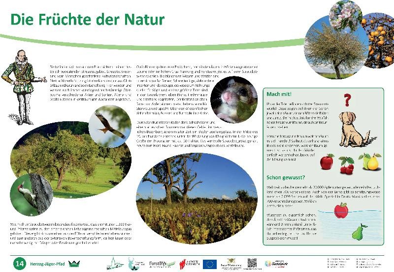 Infotafel "Die Früchte der Natur" Infotafel "Die Früchte der Natur"